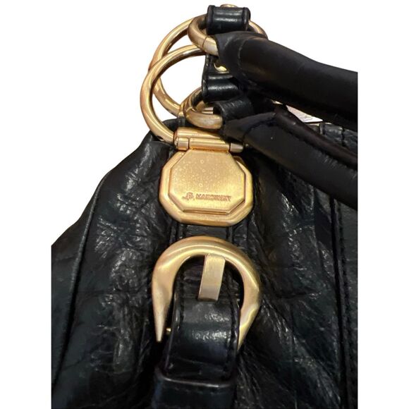 B Makowsky Leather Black Handbag - Picture 4 of 4